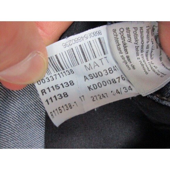 Mavi Jeans Mens 34 Blue Matt Relaxed Straight Leg Distressed Denim Casual 34x33 - Picture 9 of 14